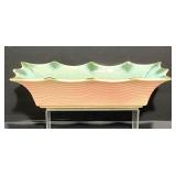 Hull Pottery Fluted Pink and Green Planter