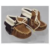 Hand-Stitched Leather Baby Moccasins