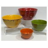 Hard Plastic Nesting Mixing Bowls