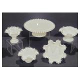 Vintage Milk Glass Compotes, Silvercrest