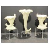 Fenton Opalescent Glass Jack-in-Pulpit Vases