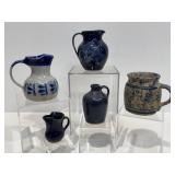 Hand Thrown Signed Pottery Pitchers & More
