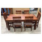 Handcrafted Solid Rosewood Dining Table & Chairs