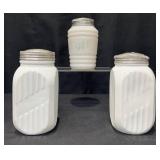 Vintage Milk Glass Salt & Pepper Shakers