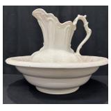 Vintage Ceramic Pitcher & Basin