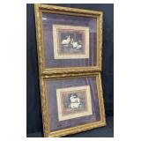Framed Rabbit Prints by K Davis
