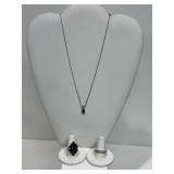 Sterling Necklace, Sterling Silver Rings Stones