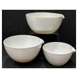 Pottery Barn Handcrafted Mixing Bowls
