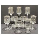 Lenox Moonspun Crystal Goblets, Platinum Trim