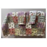 Multicolor Patchwork Quilt With Floral Design