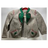 Childs Vintage German Wool Folk Jacket