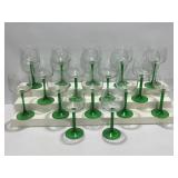 Luminarc France Emerald Green Stem Wine Glasses