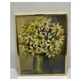 Signed Still Life Floral Oil Painting