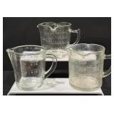 Vintage Depression Glass 3 Spout Measuring Cups