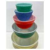 Vintage Pyrex Primary Colors Nesting Mixing Bowls