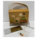 1950s Enid Collins Posie Picker Wooden Box Purse