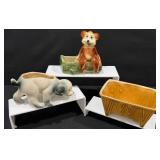 Vintage Cookson Pottery Planter, Bear, Dog Planter