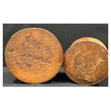 Antique Primitive Wooden Cheese Boxes