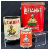 Vintage Rare Luzianne Coffee and Chicory Tins