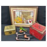 Vintage Tobacciana,Tins, Smoking Pipes, Lucky