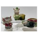 1950s Shawnee Pottery Planters, Anthropomorphic