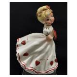 Vintage Relpo Valentine Girl Planter