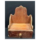 Vintage Handmade Amish Wall Hanging Shelf