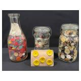 Vintage Canning Jars of Antique & Vintage Buttons
