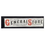 Metal General Store Mercantile Sign, Est. 1886