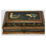 Vintage Hand Painted Folk Art Wooden Box