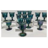 Vintage Indiana Glass Harvest Grape Blue Goblets