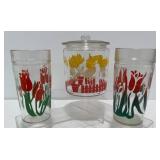 1940s Anchor Hocking Bunny Lamb Glass Canister