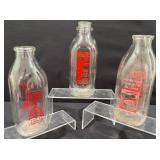 Vintage Glass Milk Bottles, Capitol Dairy, PET