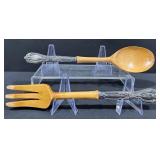 Georg Jensen Sterling Silver Handled Salad Serving