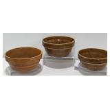 Three USA Oven Ware Mixing Bowls