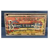 Vintage W.H. Daniels Biscuits Wooden Crate