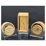 Vintage Wooden Butter Molds, Flowers, Swan