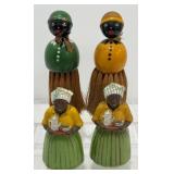 Luzianne Coffee Salt & Pepper Shakers, Folk Art