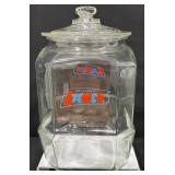 Lance Glass Jar with Lid and Logo Design