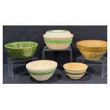 Vintage McCoy & Haegar Pottery Mixing Bowls