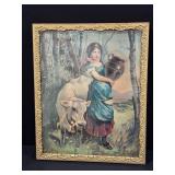 The Farmers Daughter Artwork in Guilded Frame