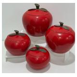 Mid Century Modern Aluminum Apple Canister Set