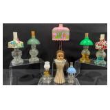 Vintage Miniature Glass Lamps  Avon Bottles