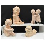 Vintage Lefton Kewpie Piano Babies, Figurines