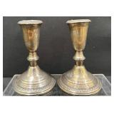 Vintage Crown Sterling Weighted Candlesticks