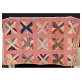 Antique Touching Stars Kite Pattern Quilt
