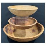 Vintage Munising Wooden Dough Bowls