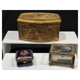 1930s WB MFG Gilt Gold Metal Box, Limoges Box