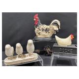 Vintage Rooster Table Lamp, Roohe Cast Iron Bank?