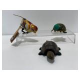 Vintage Tin Litho Wind Up Bird, Lehman Turtle